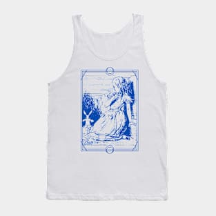 Alice in Wonderland and the White Rabbit Tank Top